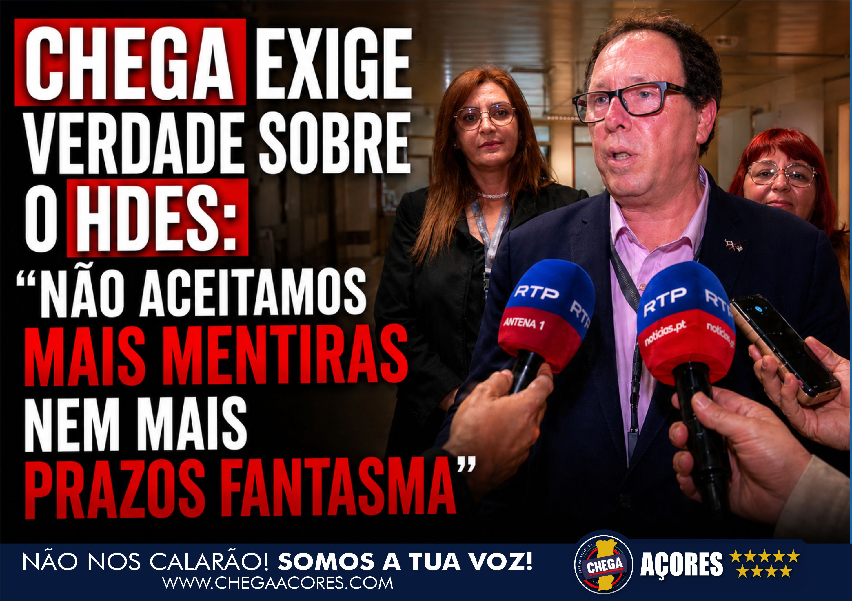 CHEGA EXIGE VERDADE SOBRE O HDES: “NÃO ACEITAMOS MAIS MENTIRAS NEM MAIS PRAZOS FANTASMA”