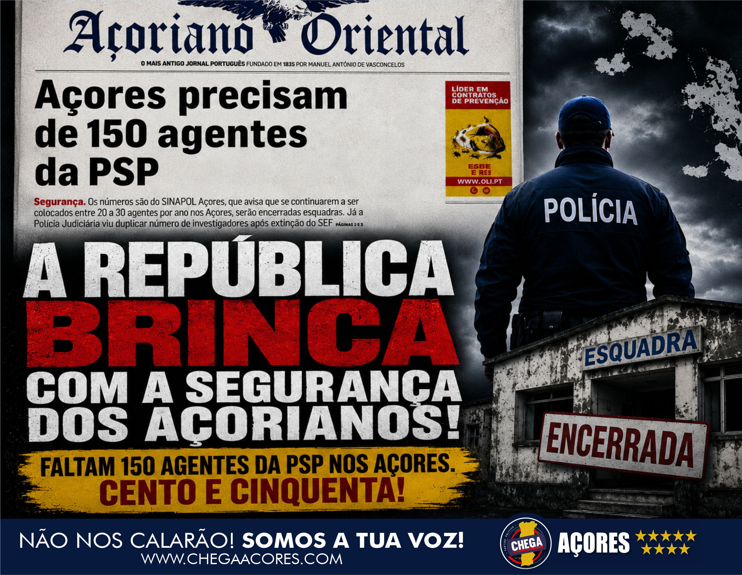 A REPÚBLICA BRINCA COM A SEGURANÇA DOS AÇORIANOS!