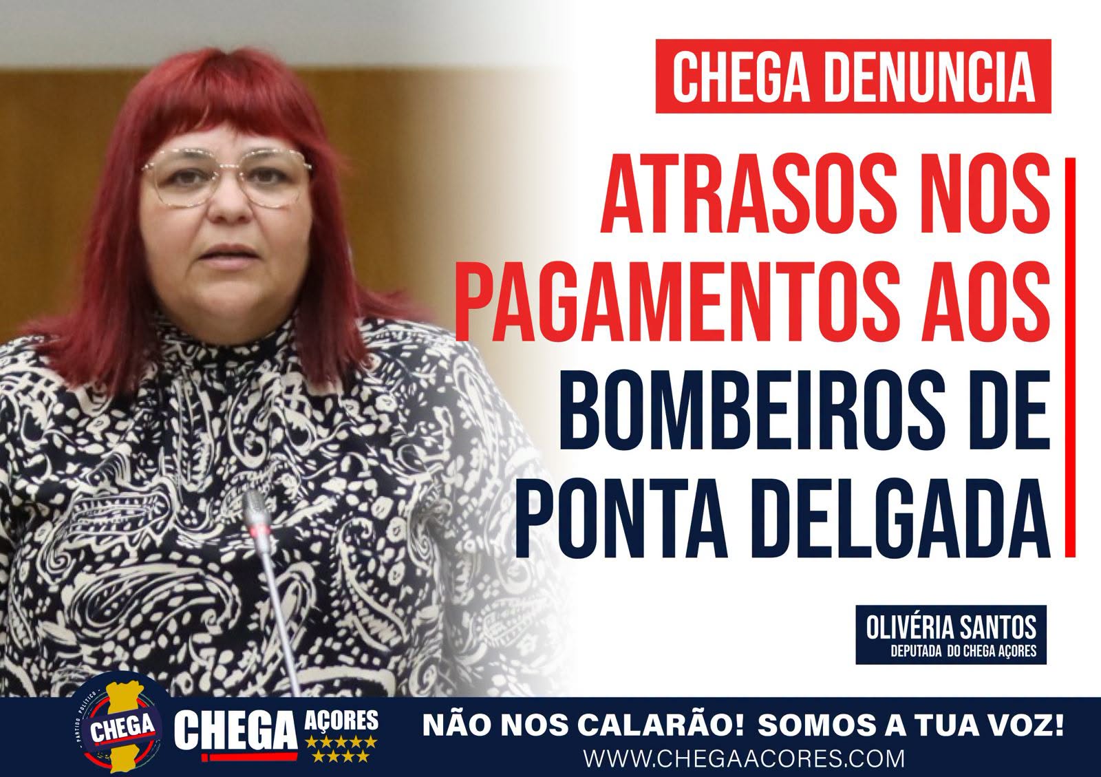 CHEGA DENUNCIA ATRASOS NOS PAGAMENTOS AOS BOMBEIROS DE PONTA DELGADA