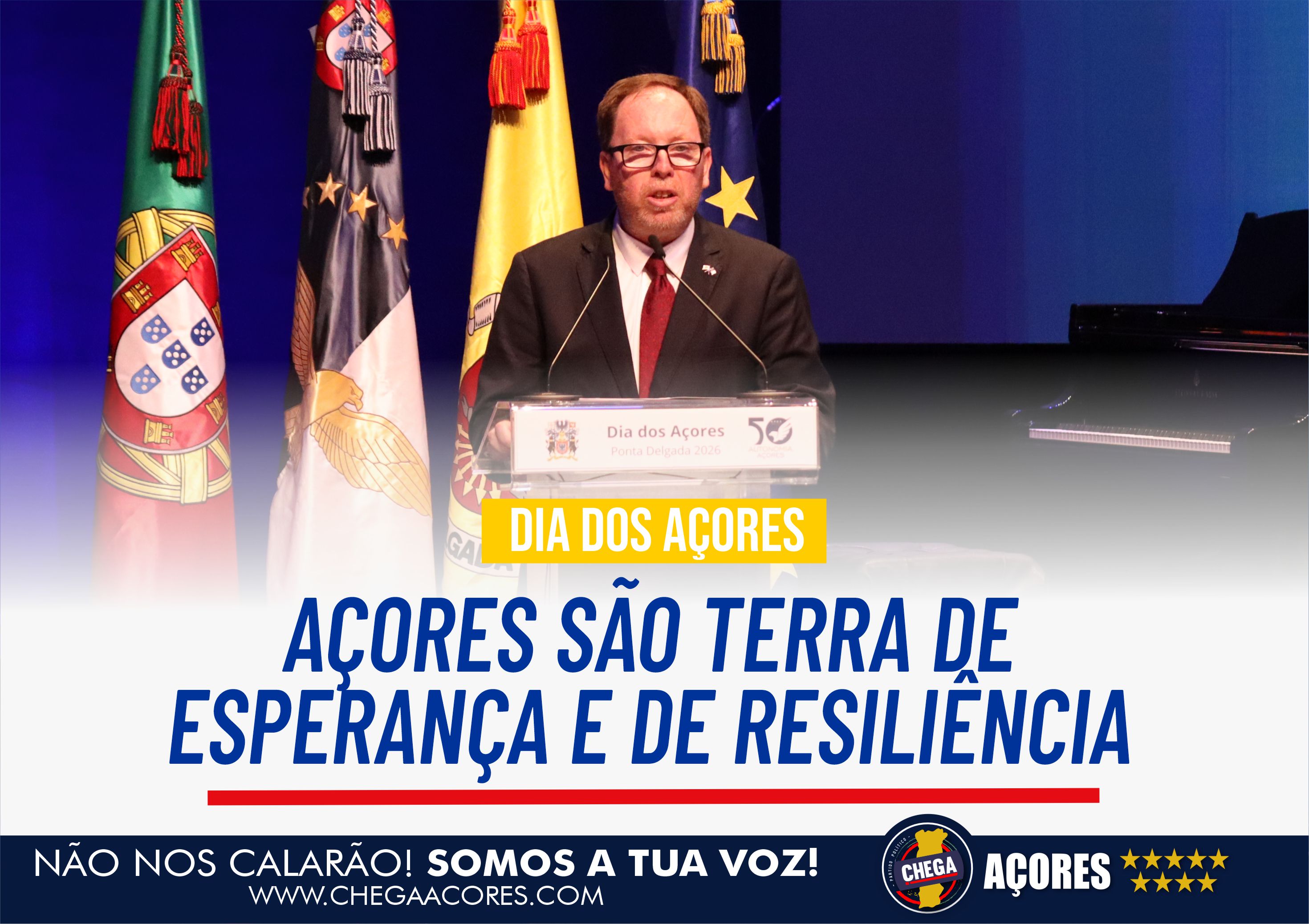 AÇORES SÃO TERRA DE ESPERANÇA E DE RESILIÊNCIA | DISCURSO DE JOSÉ PACHECO NO DIA DOS AÇORES