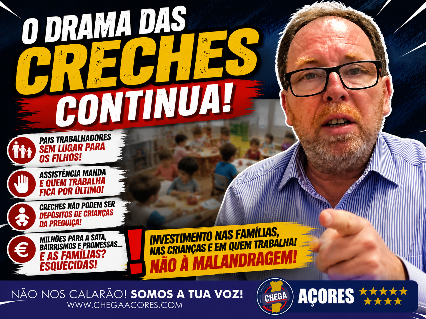 O DRAMA DAS CRECHES CONTINUA!