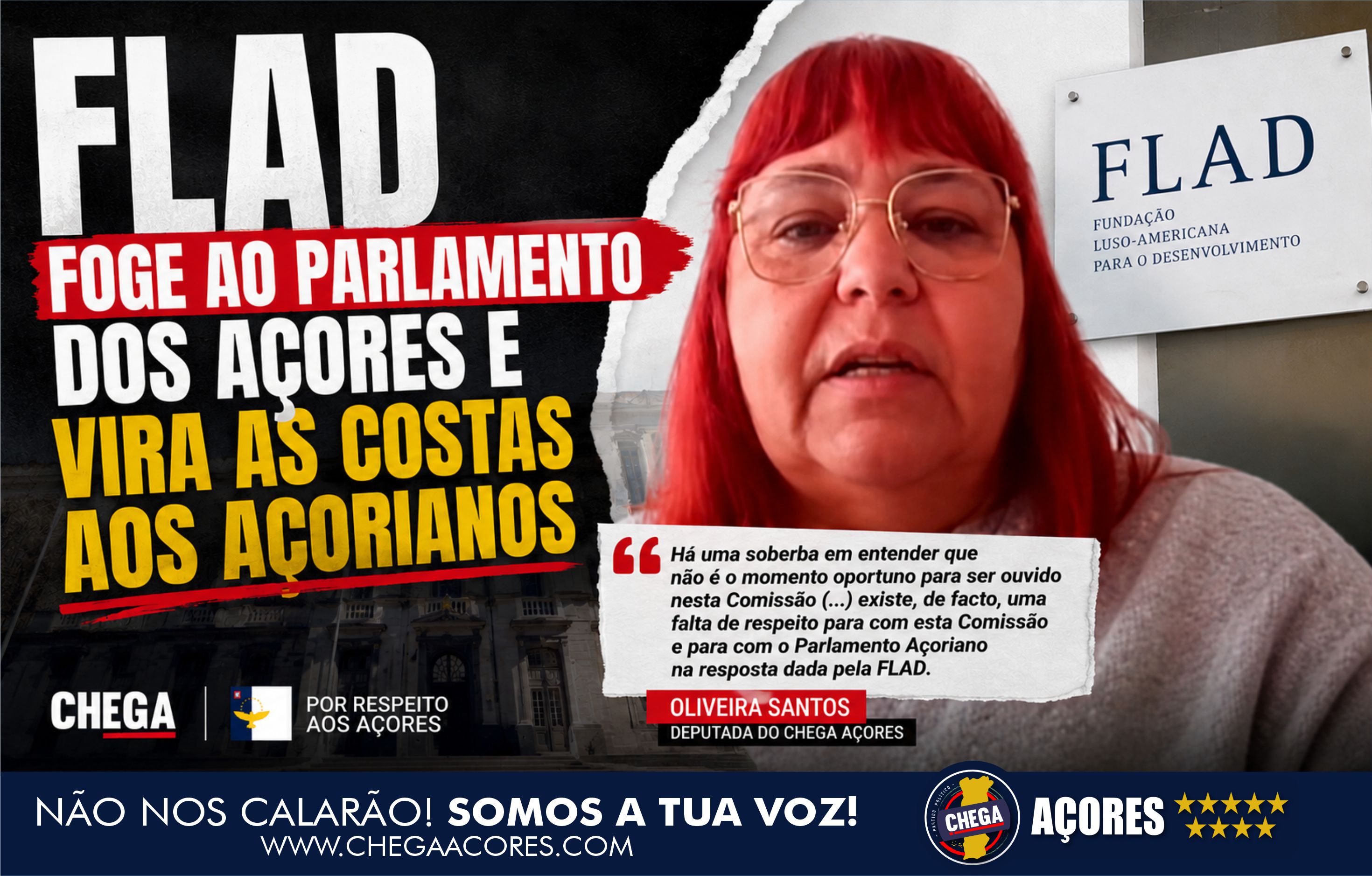 FLAD FOGE AO PARLAMENTO DOS AÇORES E VIRA AS COSTAS AOS AÇORIANOS