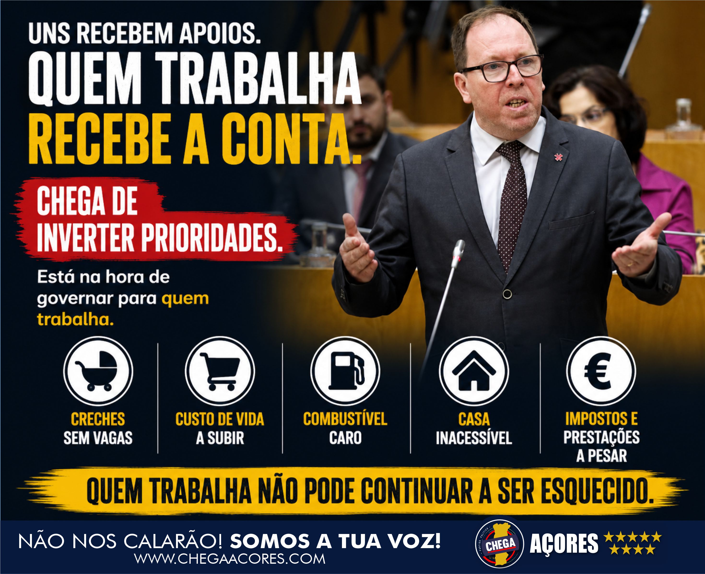 UNS RECEBEM APOIOS. QUEM TRABALHA RECEBE A CONTA.