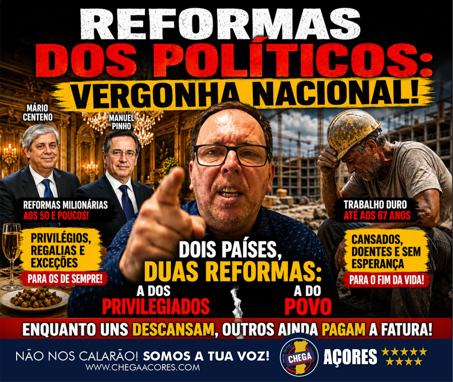 VERGONHA! PORTUGUESES DE PRIMEIRA E DE SEGUNDA ATÉ NA REFORMA