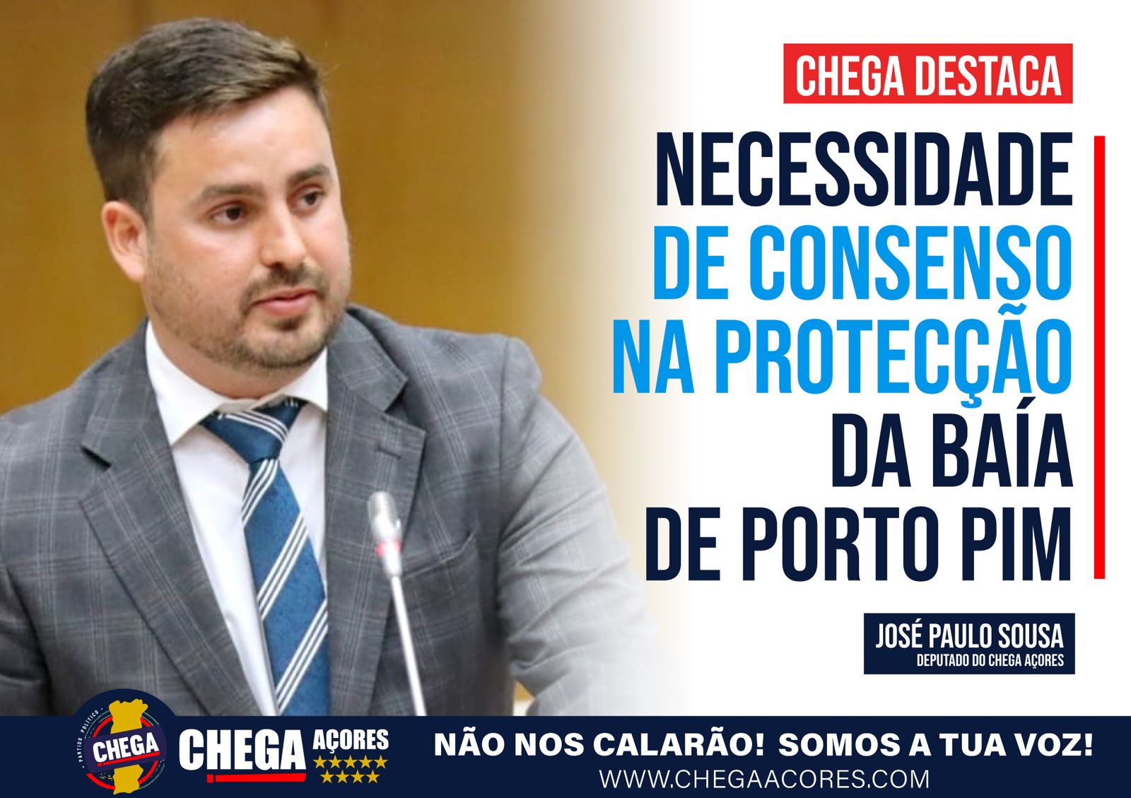 CHEGA DESTACA NECESSIDADE DE CONSENSO NA PROTECÇÃO DA BAÍA DE PORTO PIM