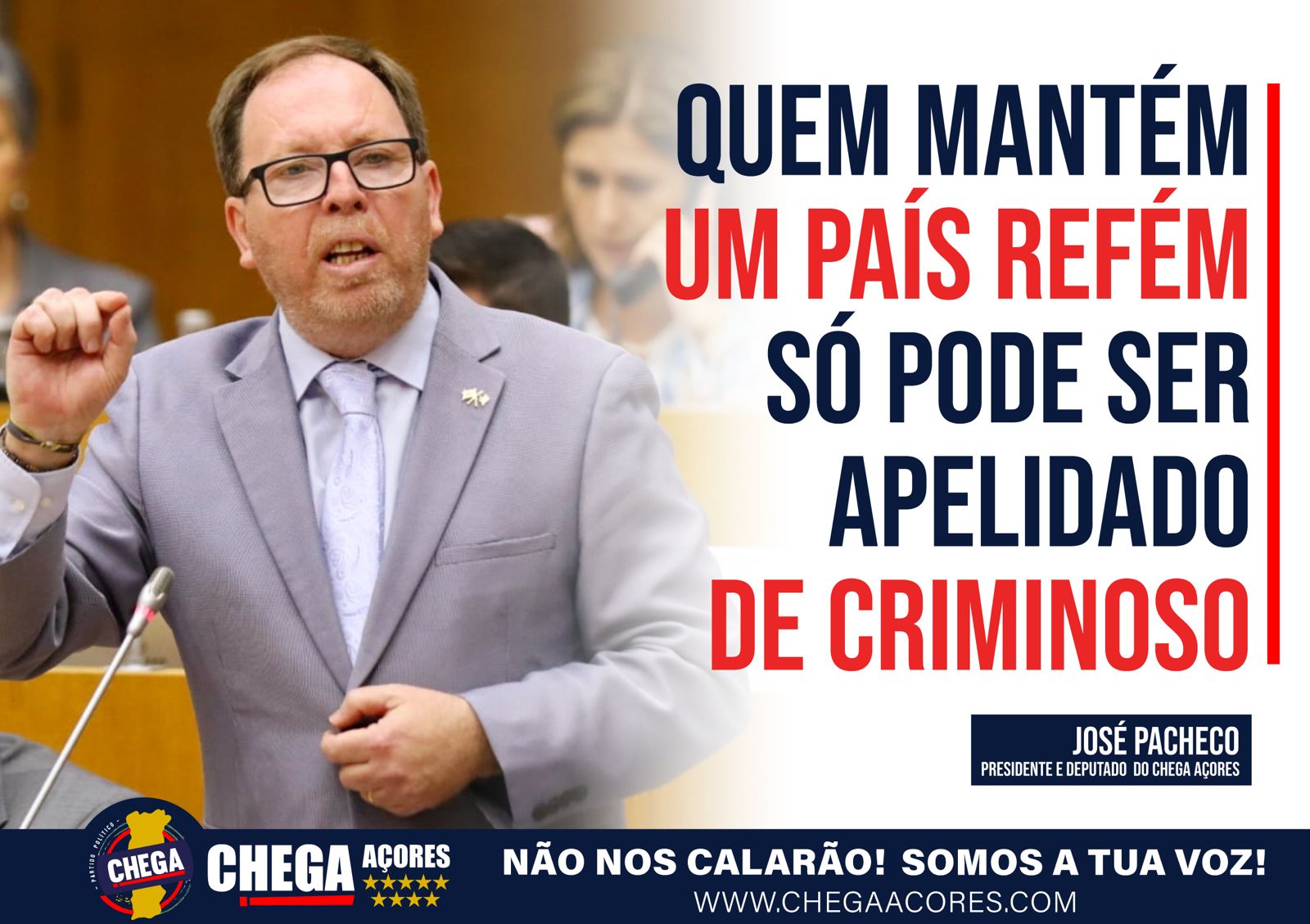 QUEM MANTÉM UM PAÍS REFÉM SÓ PODE SER APELIDADO DE CRIMINOSO