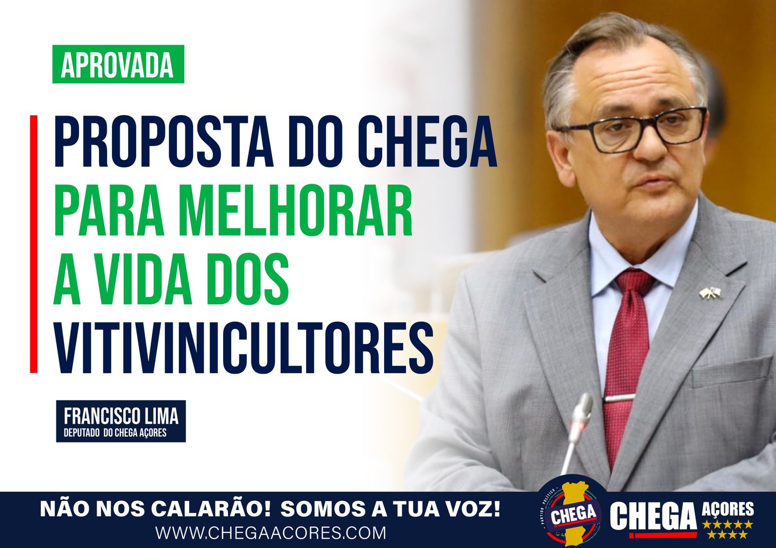 APROVADA PROPOSTA DO CHEGA PARA MELHORAR A VIDA DOS VITIVINICULTORES