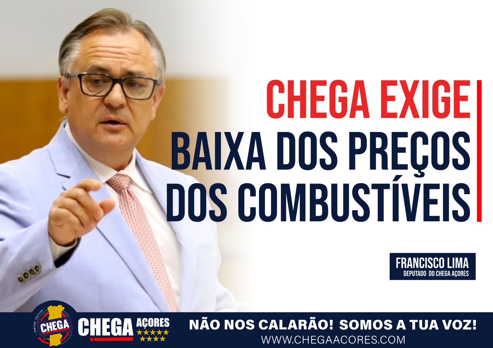 CHEGA EXIGE BAIXA DOS PREÇOS DOS COMBUSTÍVEIS