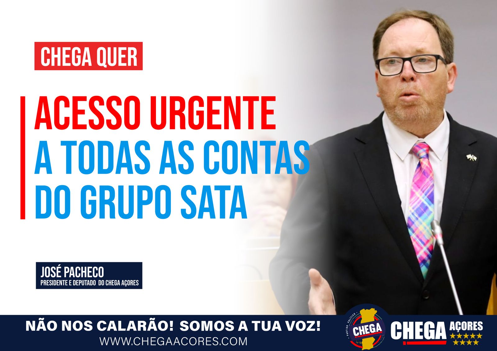 CHEGA QUER ACESSO URGENTE A TODAS AS CONTAS DO GRUPO SATA