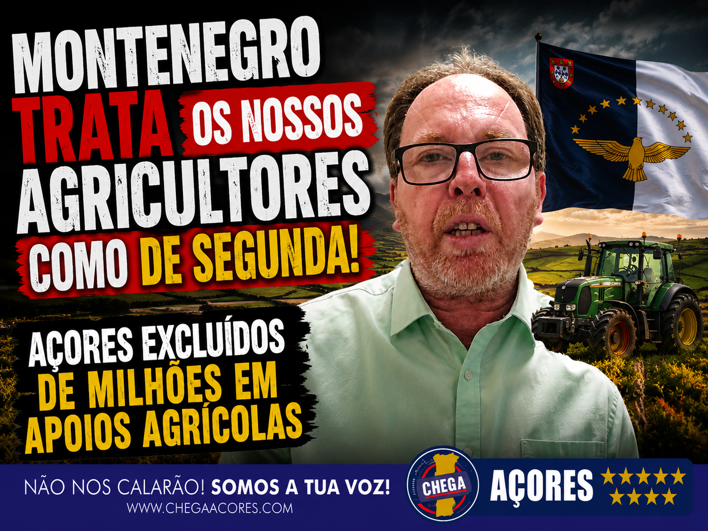 SABIA QUE O GOVERNO DA REPÚBLICA VOLTOU A DEIXAR OS AGRICULTORES DOS AÇORES DE FORA DOS APOIOS NACIONAIS?