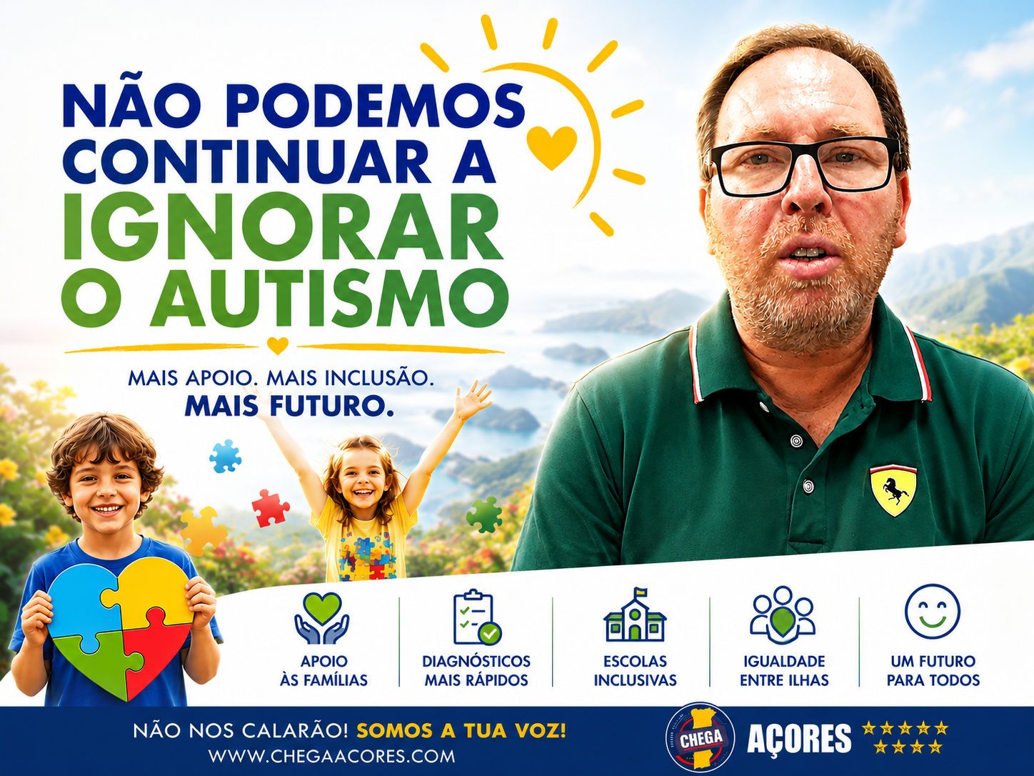 NÃO PODEMOS CONTINUAR A IGNORAR O AUTISMO
