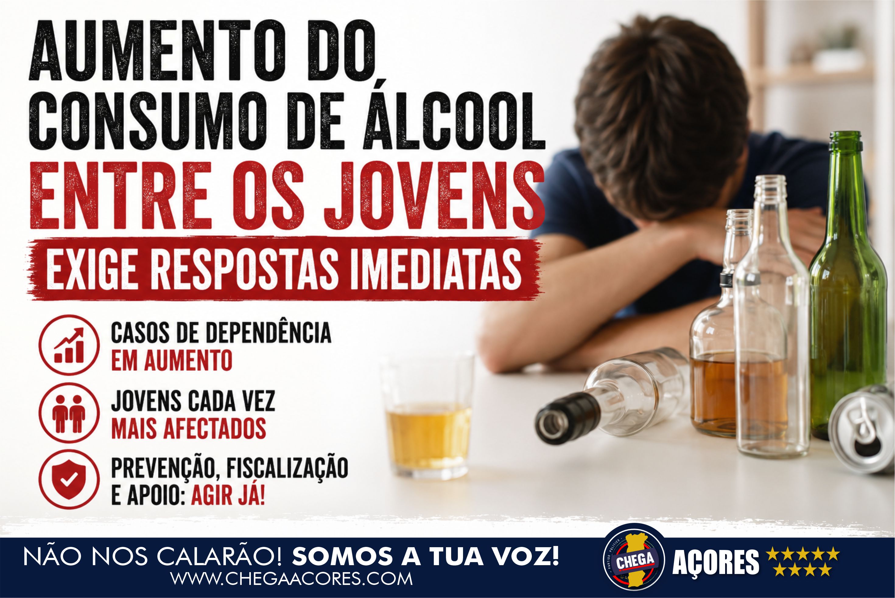 AUMENTO DO CONSUMO DE ÁLCOOL ENTRE OS JOVENS EXIGE RESPOSTAS IMEDIATAS
