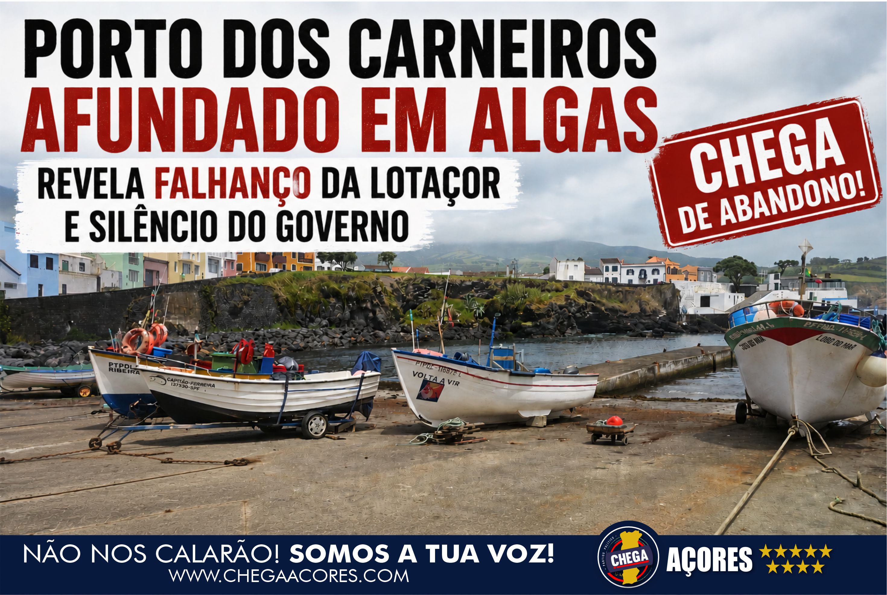PORTO DOS CARNEIROS AFUNDADO EM ALGAS REVELA FALHANÇO DA LOTAÇOR E SILÊNCIO DO GOVERNO