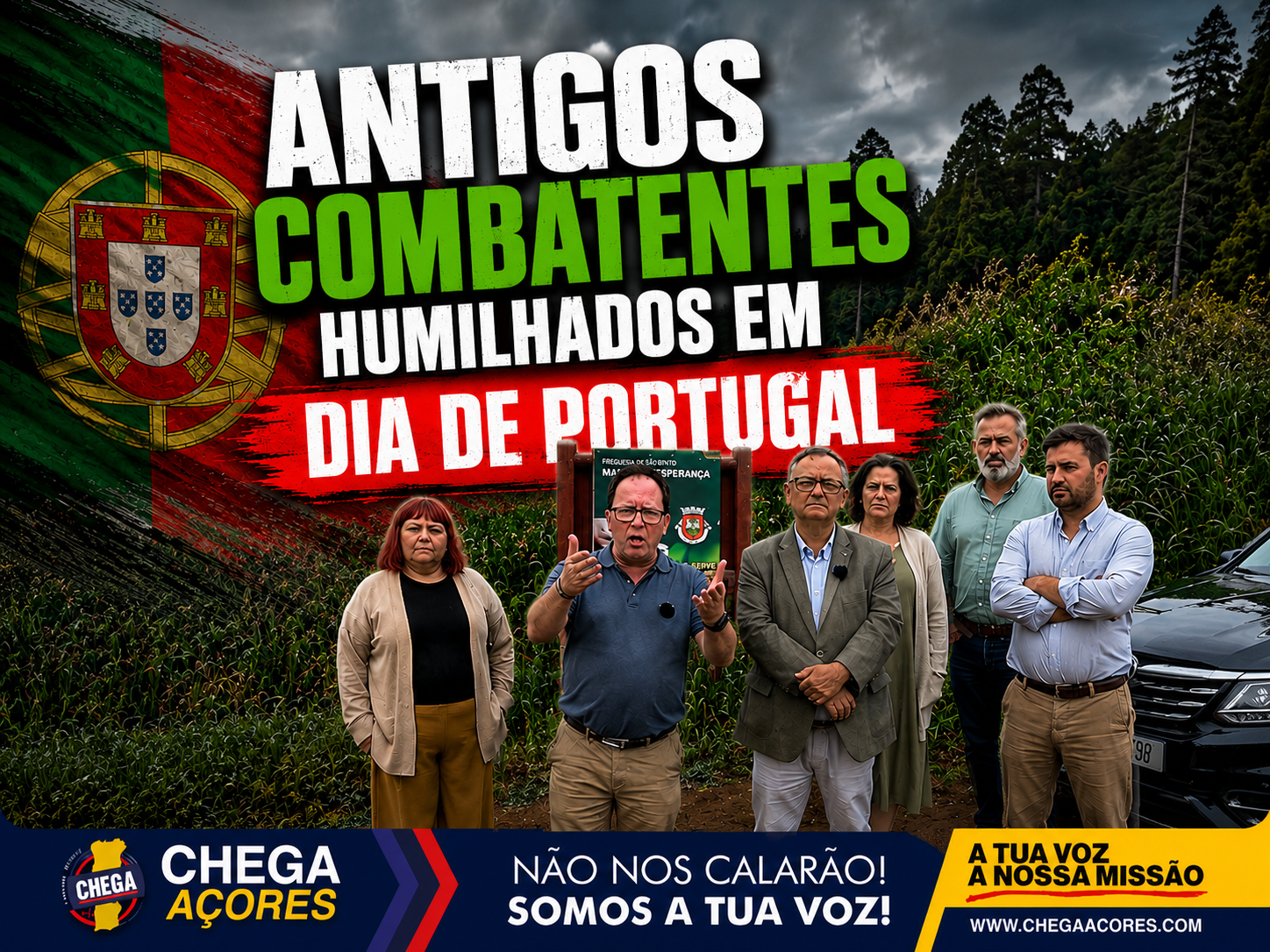 ANTIGOS COMBATENTES HUMILHADOS EM DIA DE PORTUGAL